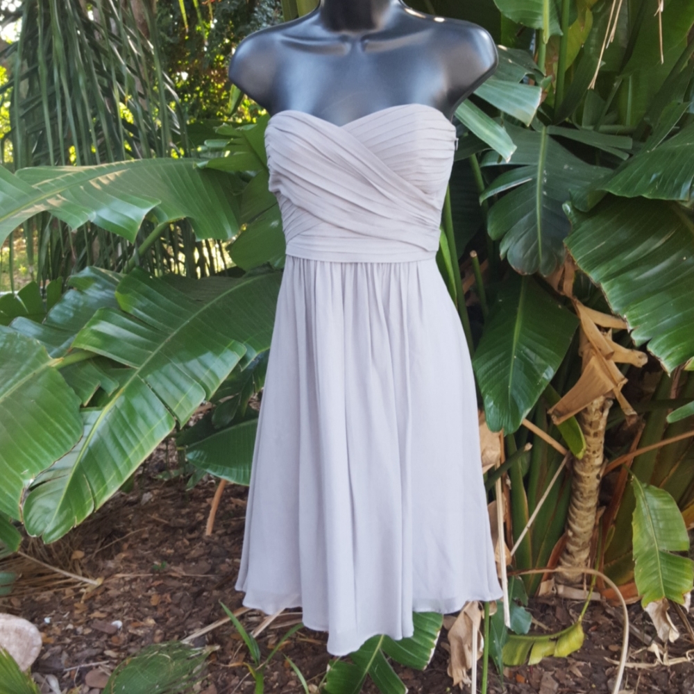 Ann taylor silk strapless dress